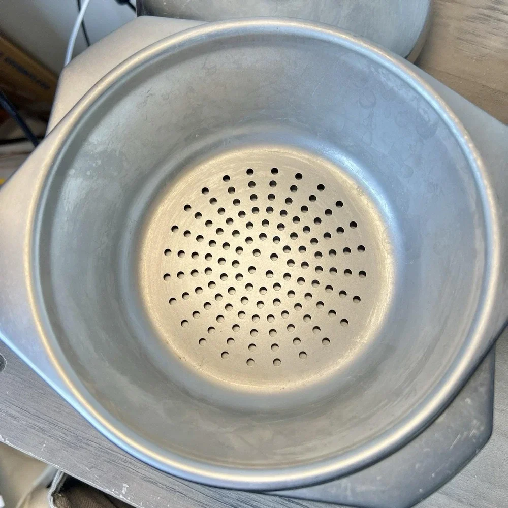 Vintage Presto PC 2 QT‎ Aluminum Saucepan Double Boiler Steamer Insert Set USA